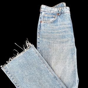 ZARA High Rise Wide Leg Jean